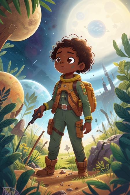 03791-3845119636-a Angolan girl in a wasteland, explorer suit, alien planet, space, starfield, kid, Alpine Meadow.png